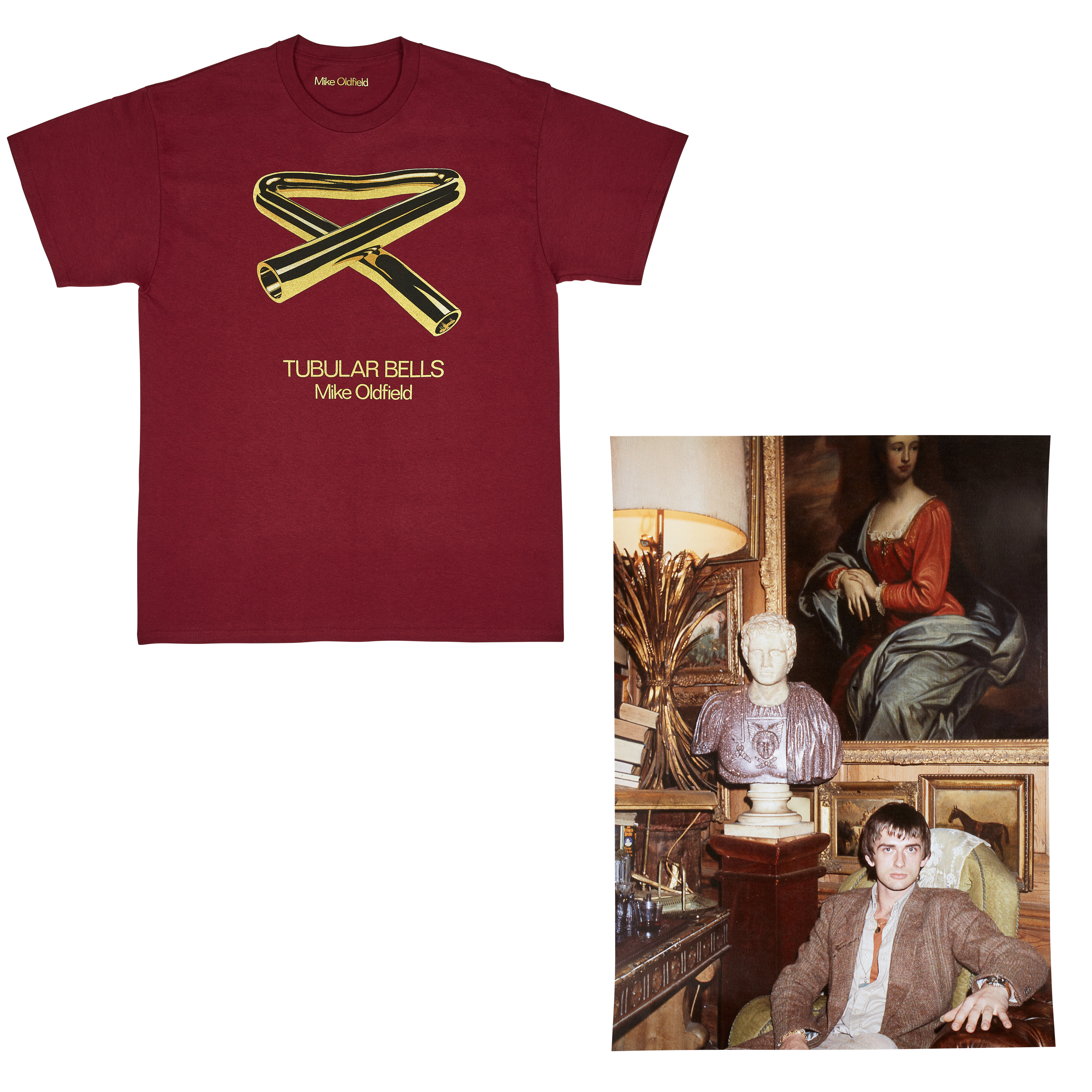 Official Hand Numbered Limited Edition A2 Print (1/2) + Official Tubular Bells Anniversary T-shirt (Maroon)