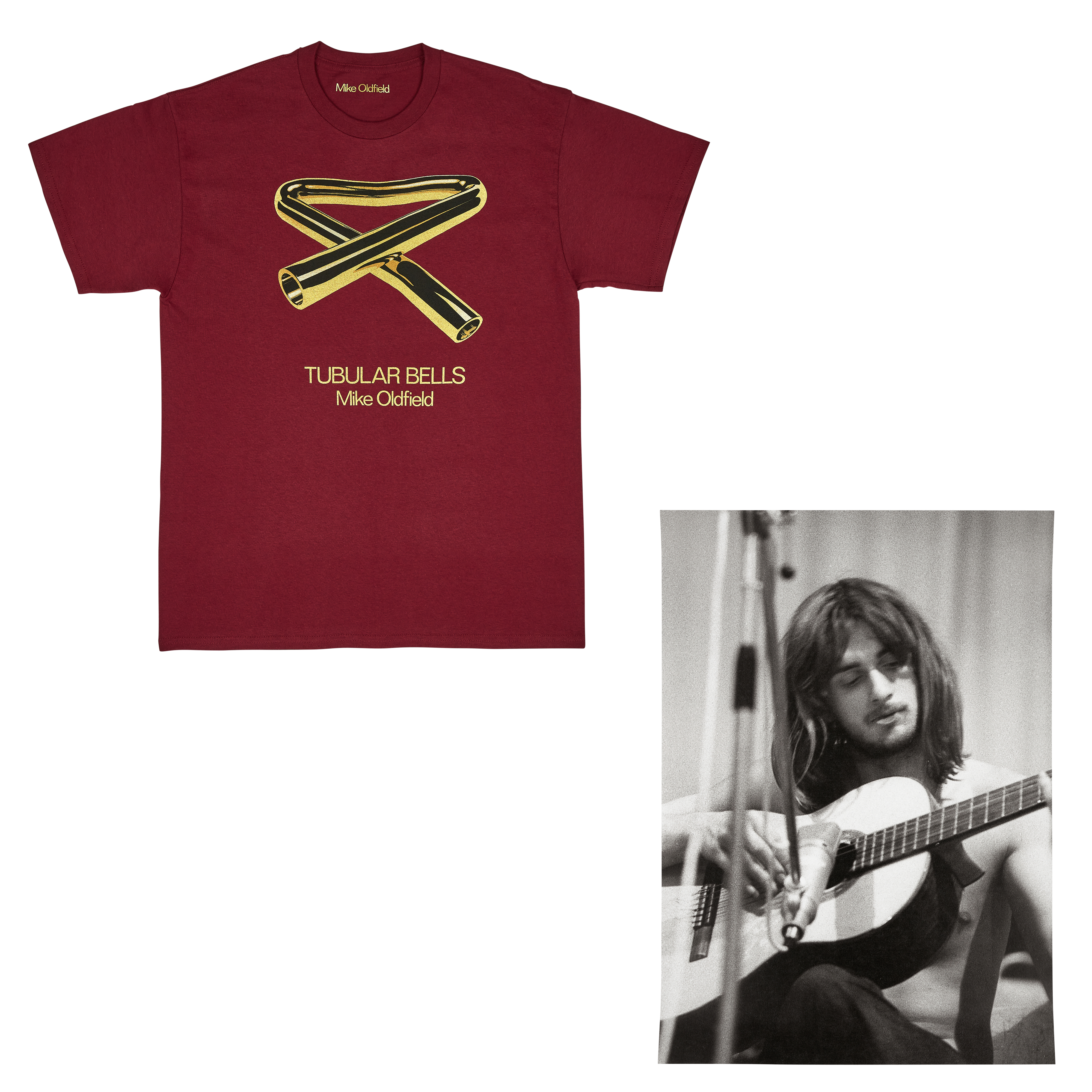 Official Hand Numbered Limited Edition A2 Print (2/2) + Official Tubular Bells Anniversary T-shirt (Maroon)